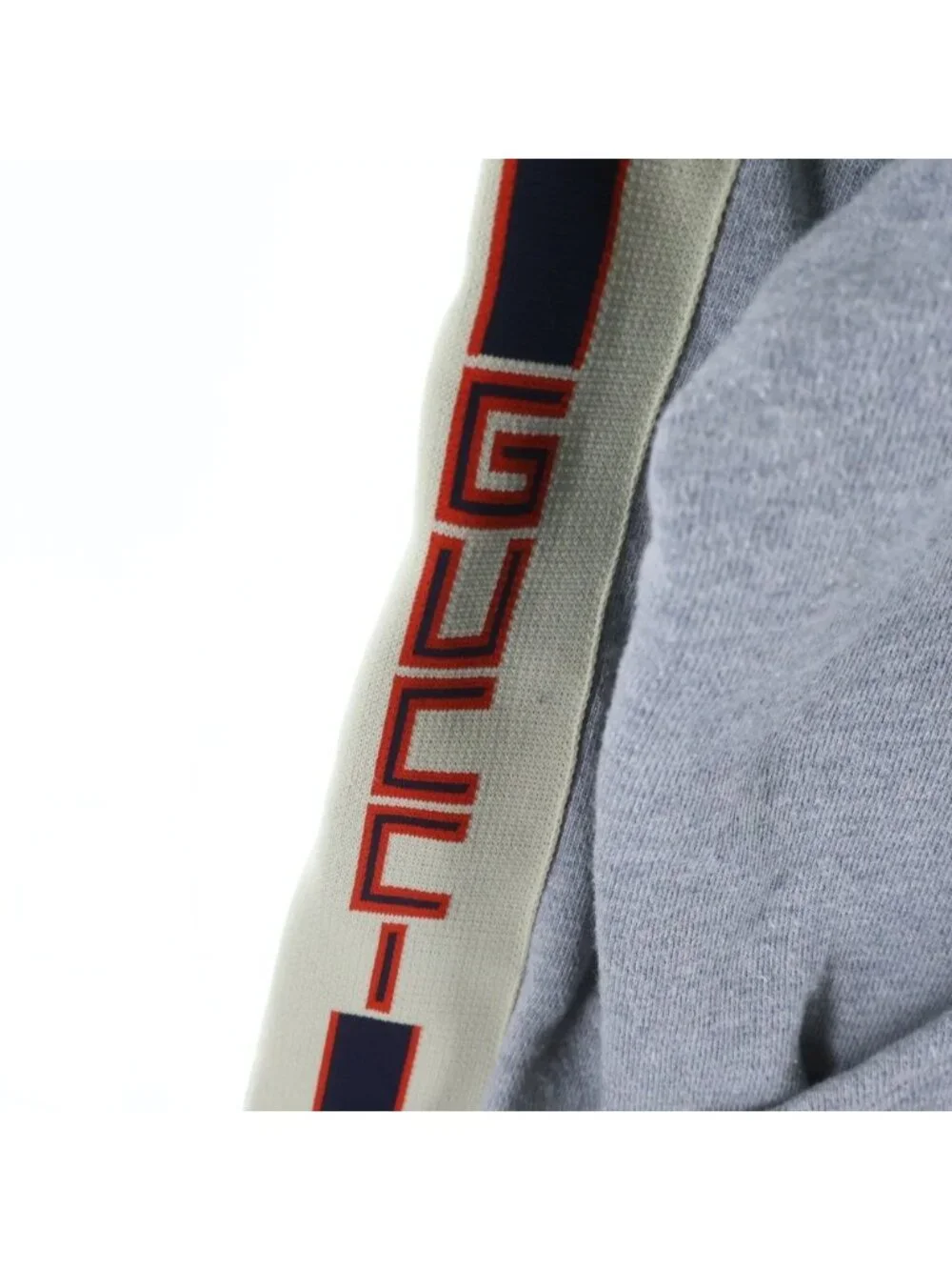Gucci Line Logo Zip Up Hoodie Gray